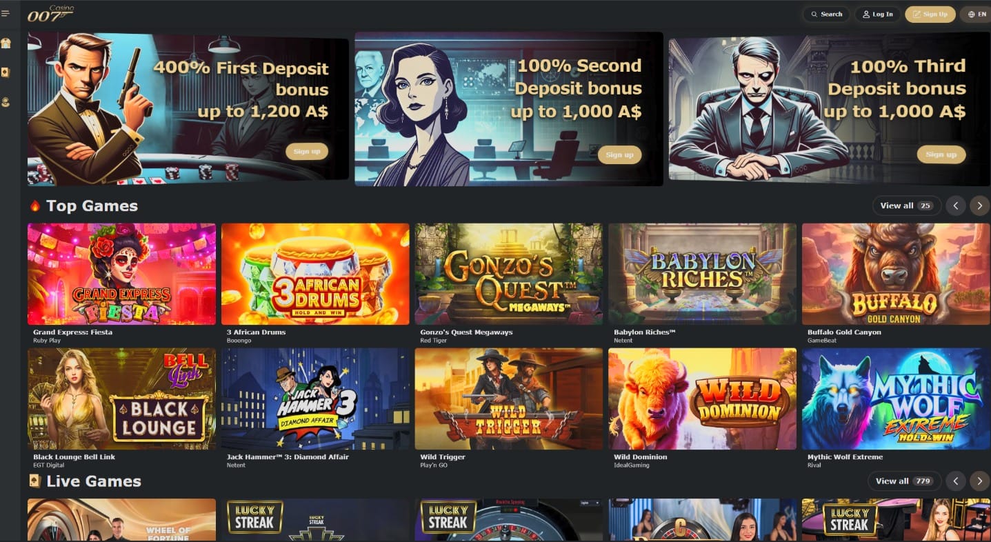 Casino 007 Australian casino page